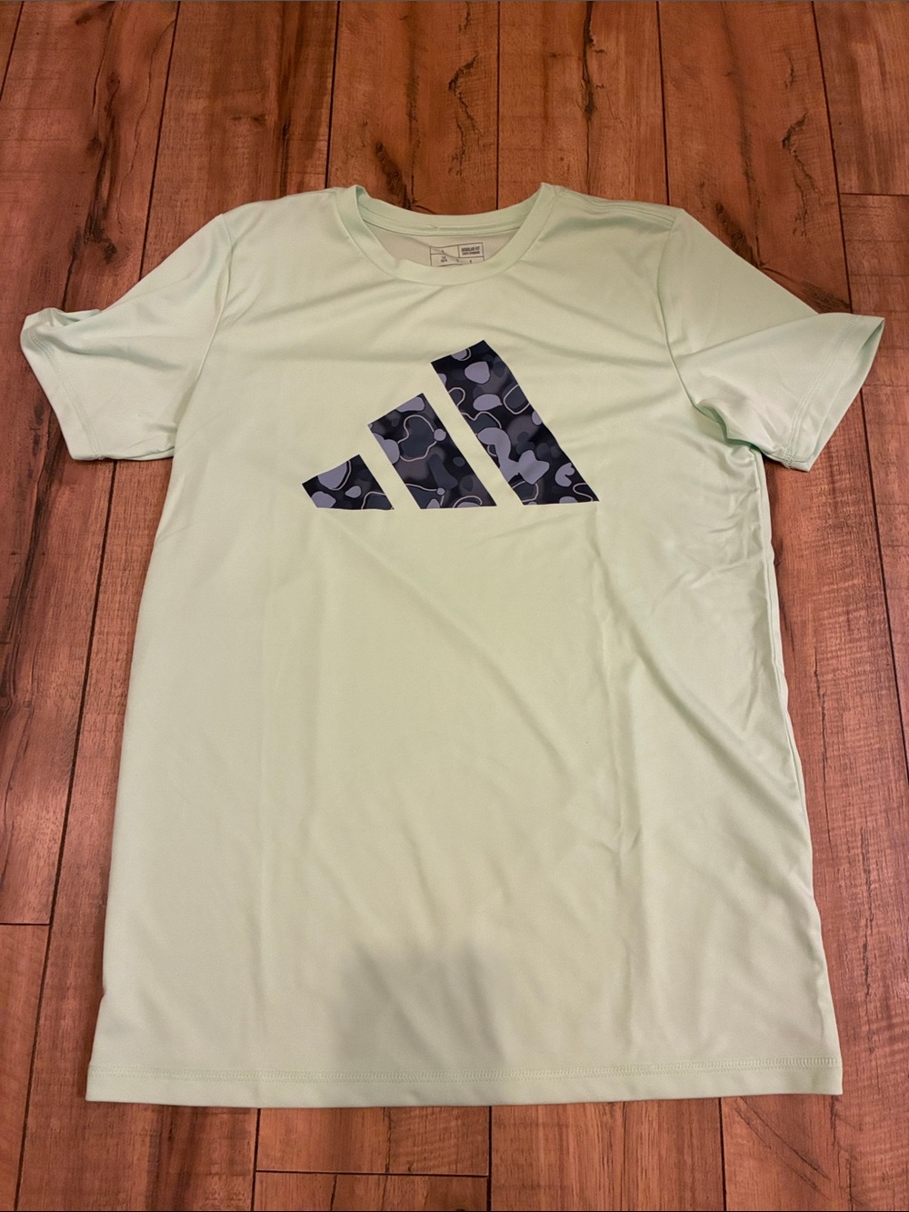 adidas Green Short Sleeve Tee with Dark Logo